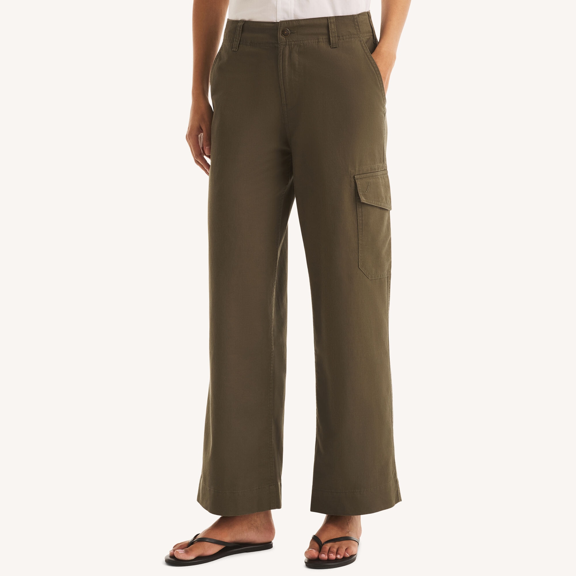 Nautica Women's Relaxed Cargo Pant 384 (Rain Forest Green), 0