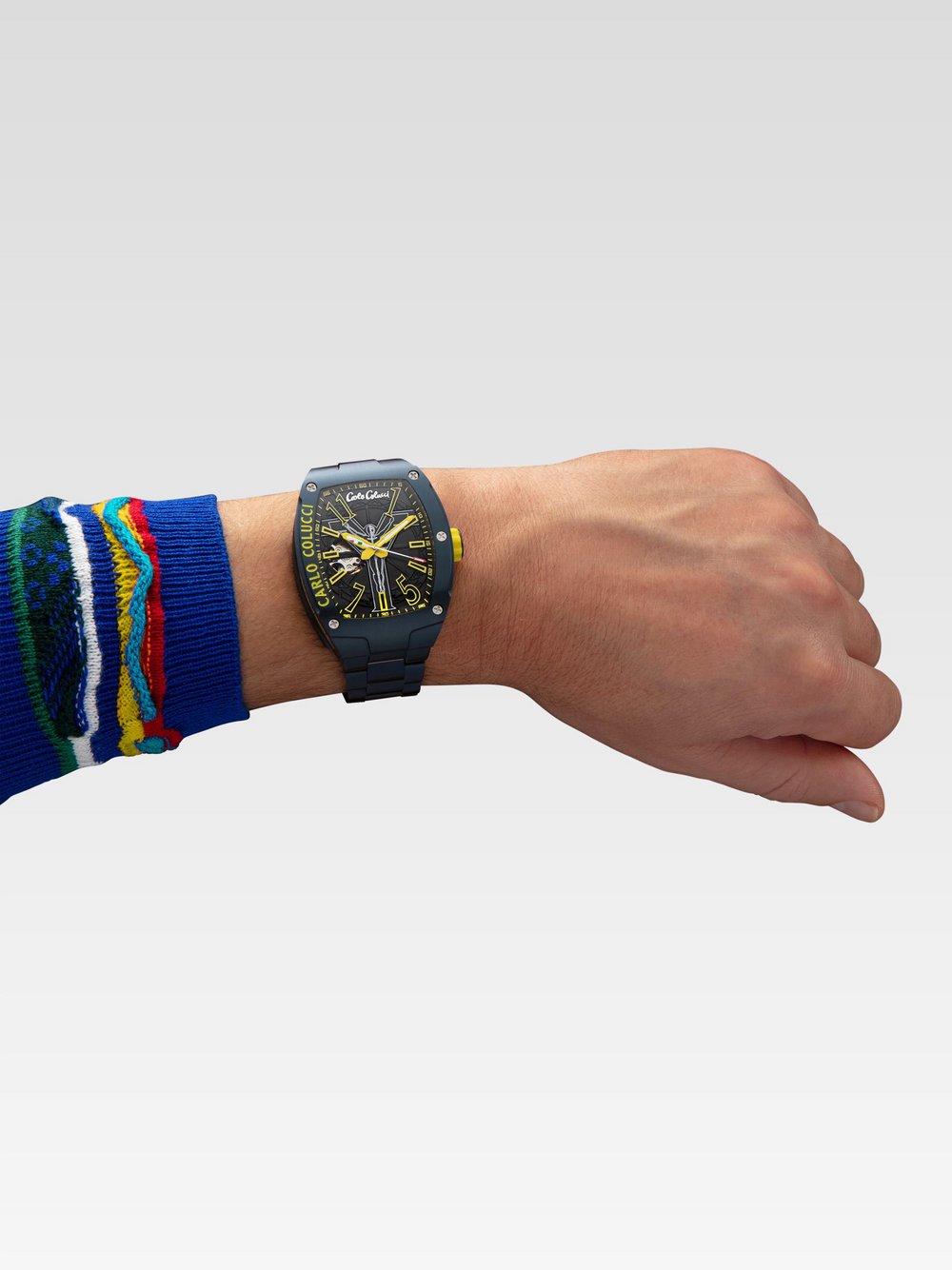 Carlo Colucci Dreizeiger Automatik Herren blau, ONE SIZE Image