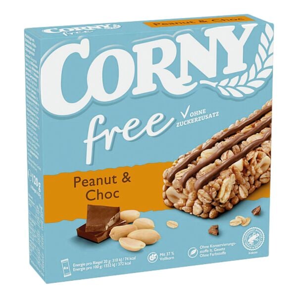 Corny Müsliriegel »free Peanut & Choc« ohne Zuckerzusatz 6 Stück Image