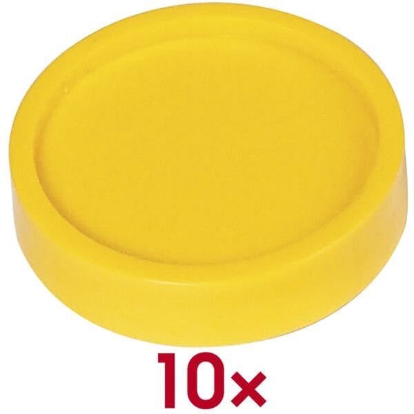MAUL Industriemagnete Ø 29 mm 10 Stück gelb Image