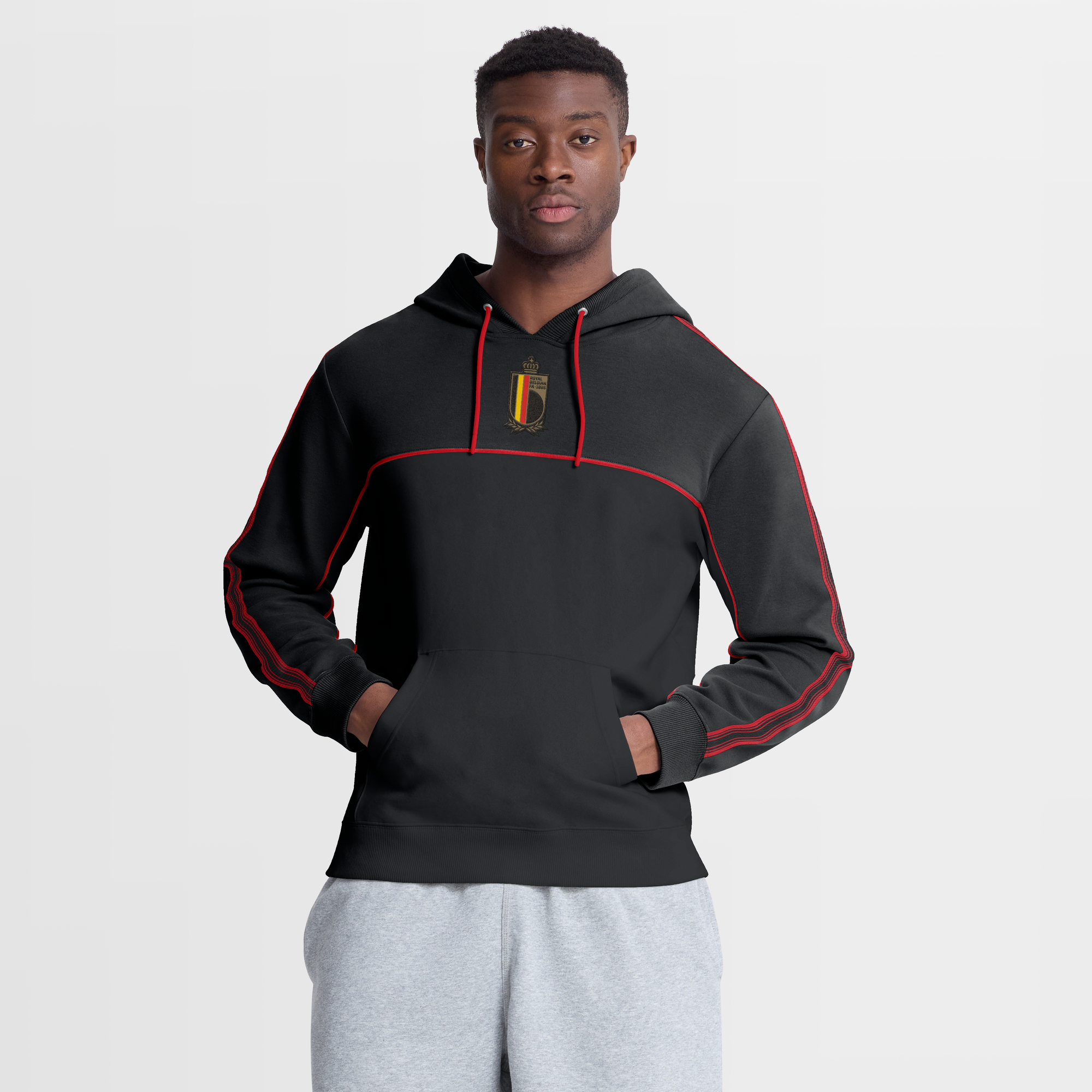 "Belgischer Retro-Kapuzenpullover – Schwarz – Herren" Image