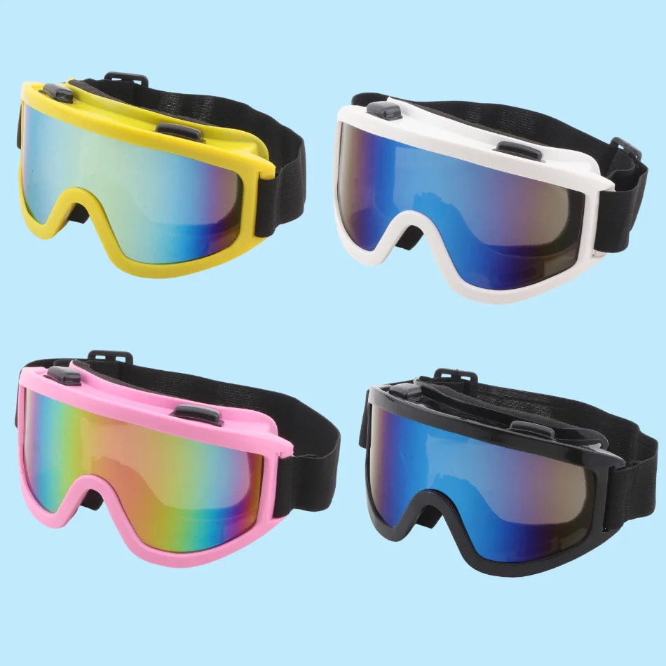 Skibrille mit großem Rahmen und bunten Gläsern, kollisionssicher, blendfrei, Outdoor-Sport, Schnee, Snowboard, zum Snowboarden, Skifahren Image