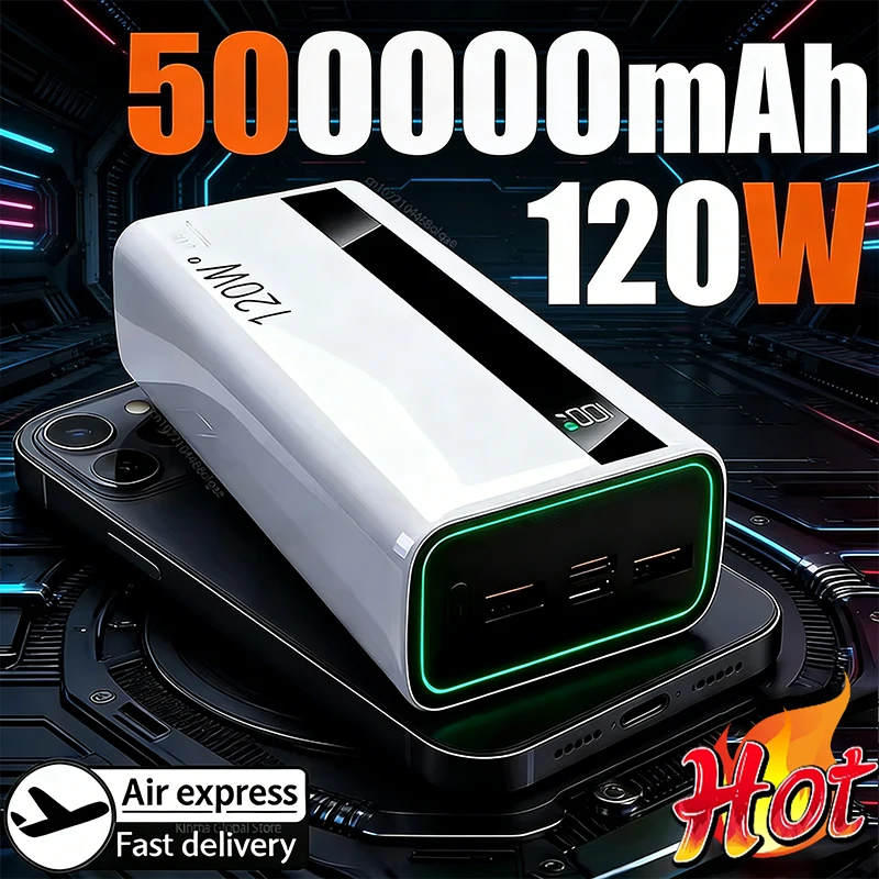 200000 mah Power Bank Tragbare 120 W Super Schnelle Ladegerät Externe Batterie PowerBank Hohe Kapazität Power Für iPhone Xiaomi Image