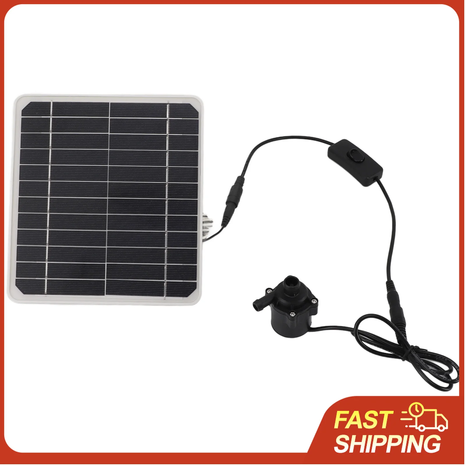 50W Solar-Wasserpumpen-Set mit Batteriespeicher für 24/7-Betrieb, Einstellbarer Durchfluss für Vogelbad & Gartenbrunnen Image