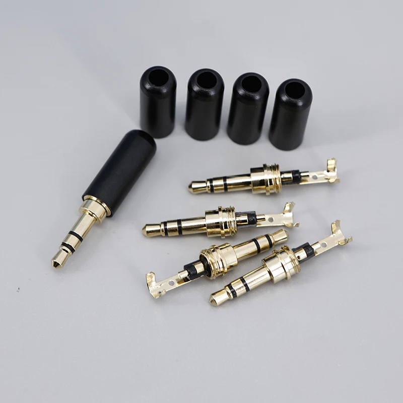 1/2/5 Stück 3,5mm 3-Poliger Audio-Kopfhöreranschluss AUX-Anschluss 3-Teiliger Stecker Image