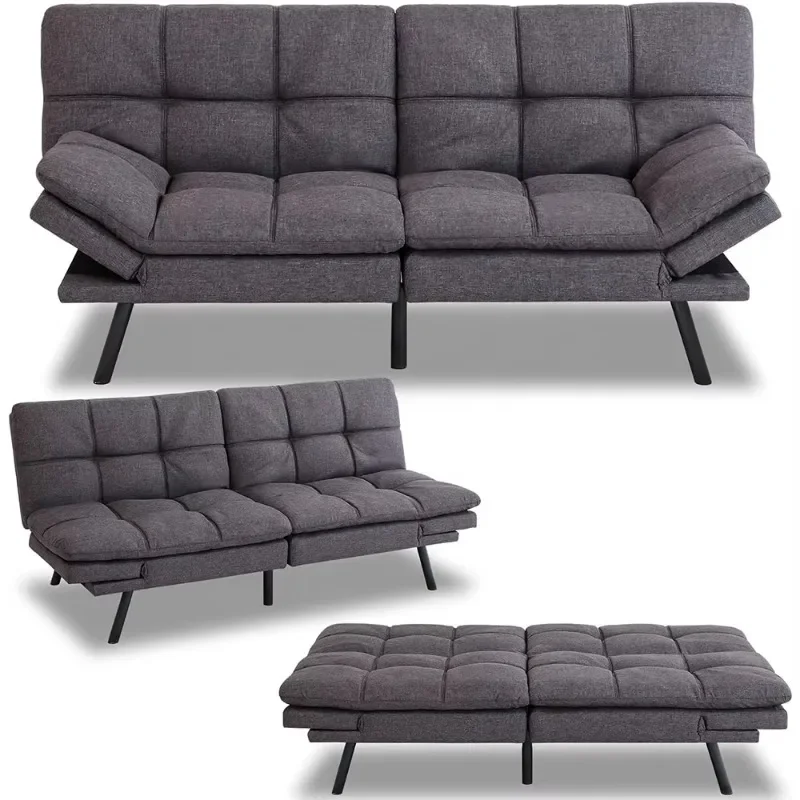 Hochwertiges, umwandelbares Futon-Schlafsofa für das Wohnzimmer mit Memory-Schaum Image