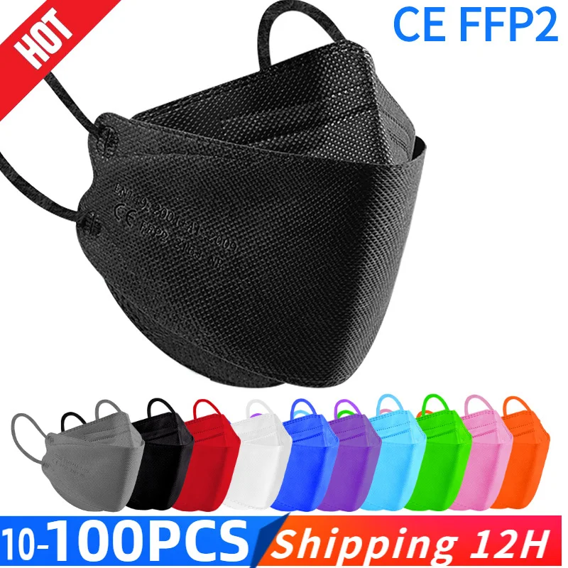 Fischmaske KN95 Mascarillas FPP2 Erwachsene Morandi FFP2mask 4-lagige FFPP2-zugelassene Gesichtsmasken FFP2 Atemschutzmaske Mundschutzmaske FFP2 Image