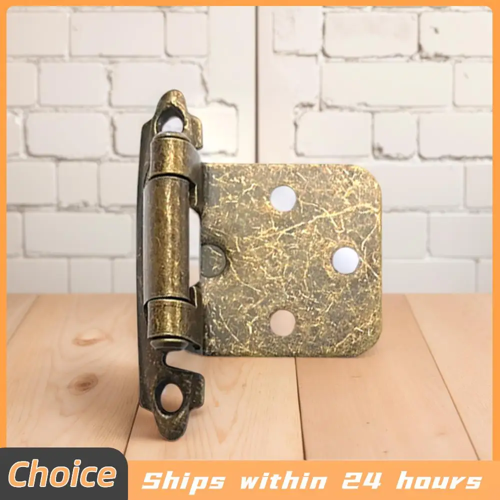 2 Stück amerikanische selbstschließende Federscharniere mit Schrauben, selbstschließendes Türscharnier für 1/2 Zoll amerikanische Schranktüren Image