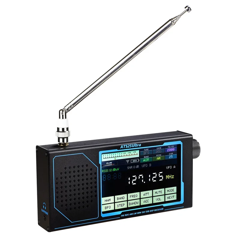 HamGeek ATS25 ULTRA FM SW SSB MW LW AIR SDR Empfänger Flugfunkband-Empfänger Unterstützt Bluetooth WiFi mit 4-Zoll-Touchscreen Image