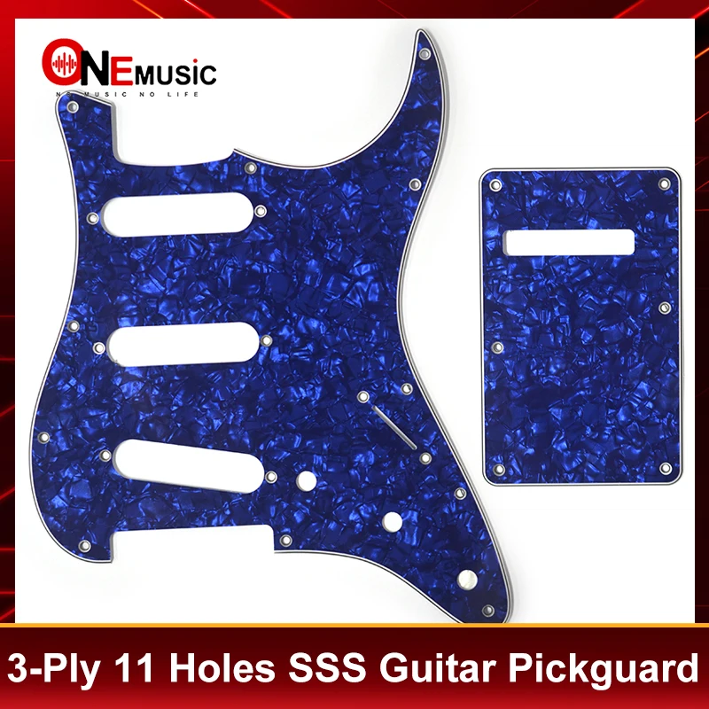 Mehrfarbiges 3-lagiges 11-Loch-SSS-Gitarren-Schlagbrett mit kratzfester Platte für ST FD E-Gitarre Image