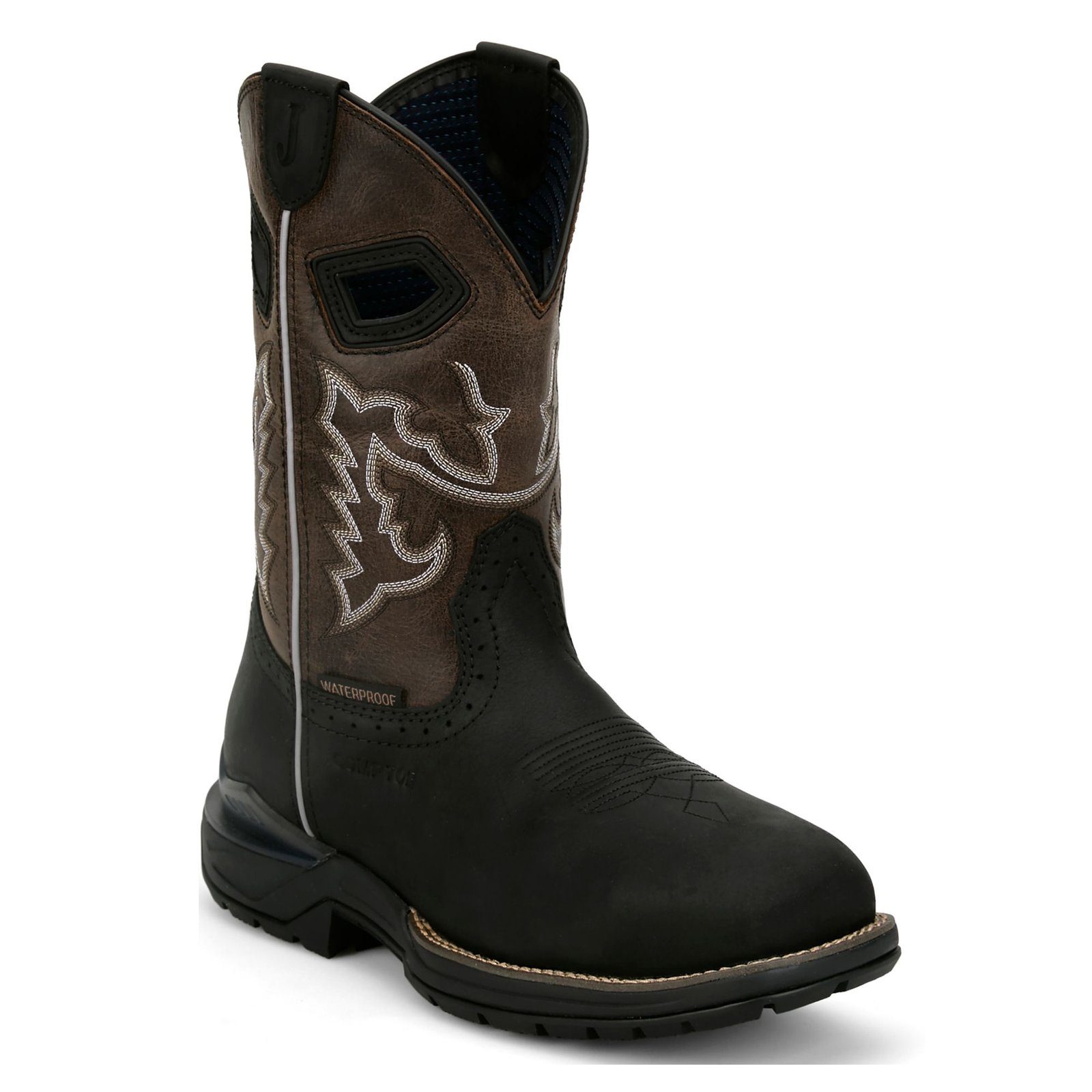 Justin Boots Warhawk 11" Square Nano Comp Toe - Mens 14 Black Boot E2