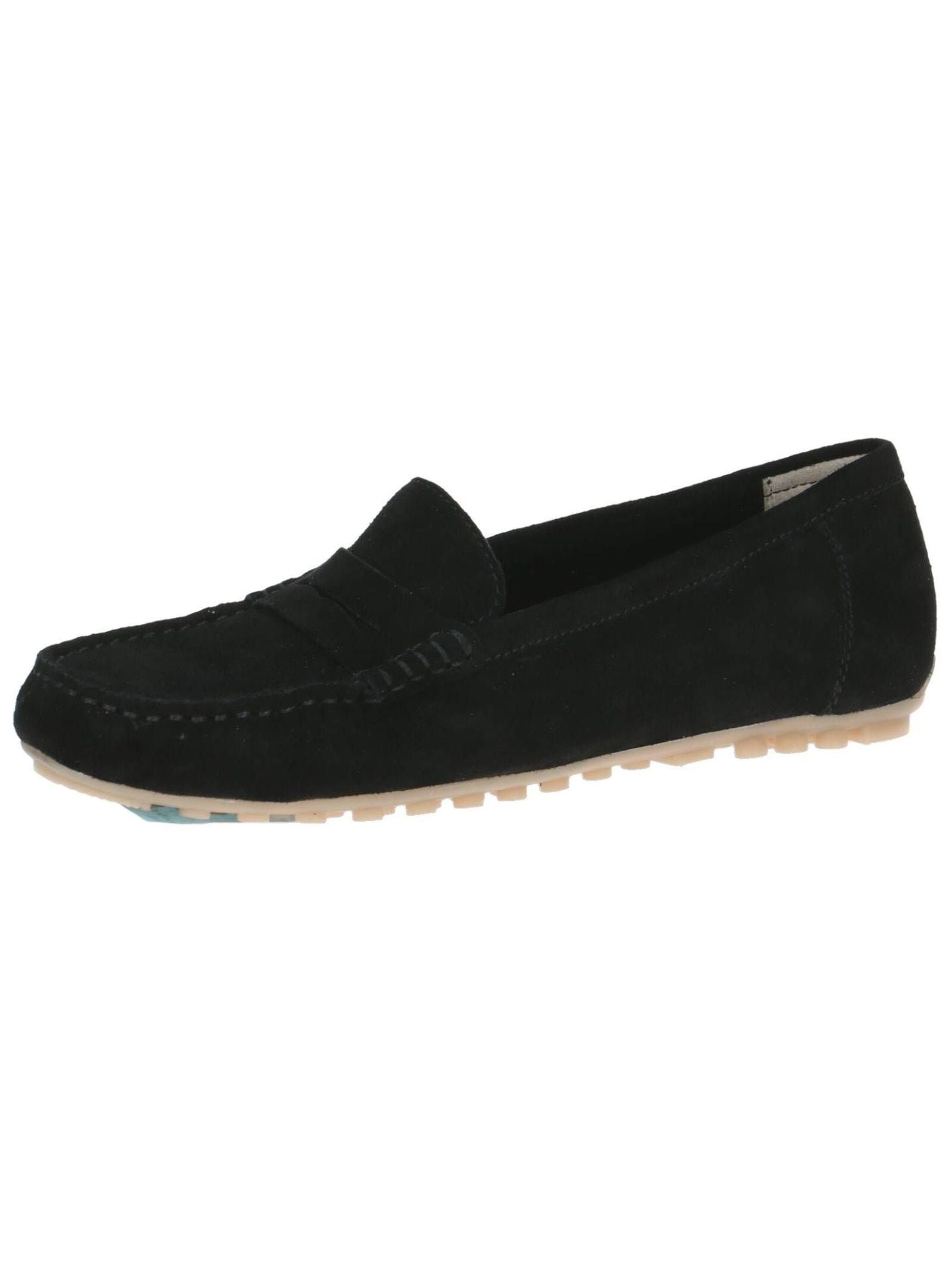 Mokassin CAPRICE "Caprice Mokassin Veloursleder", Damen, Gr. 37, schwarz, Veloursleder, Schuhe Mokassin