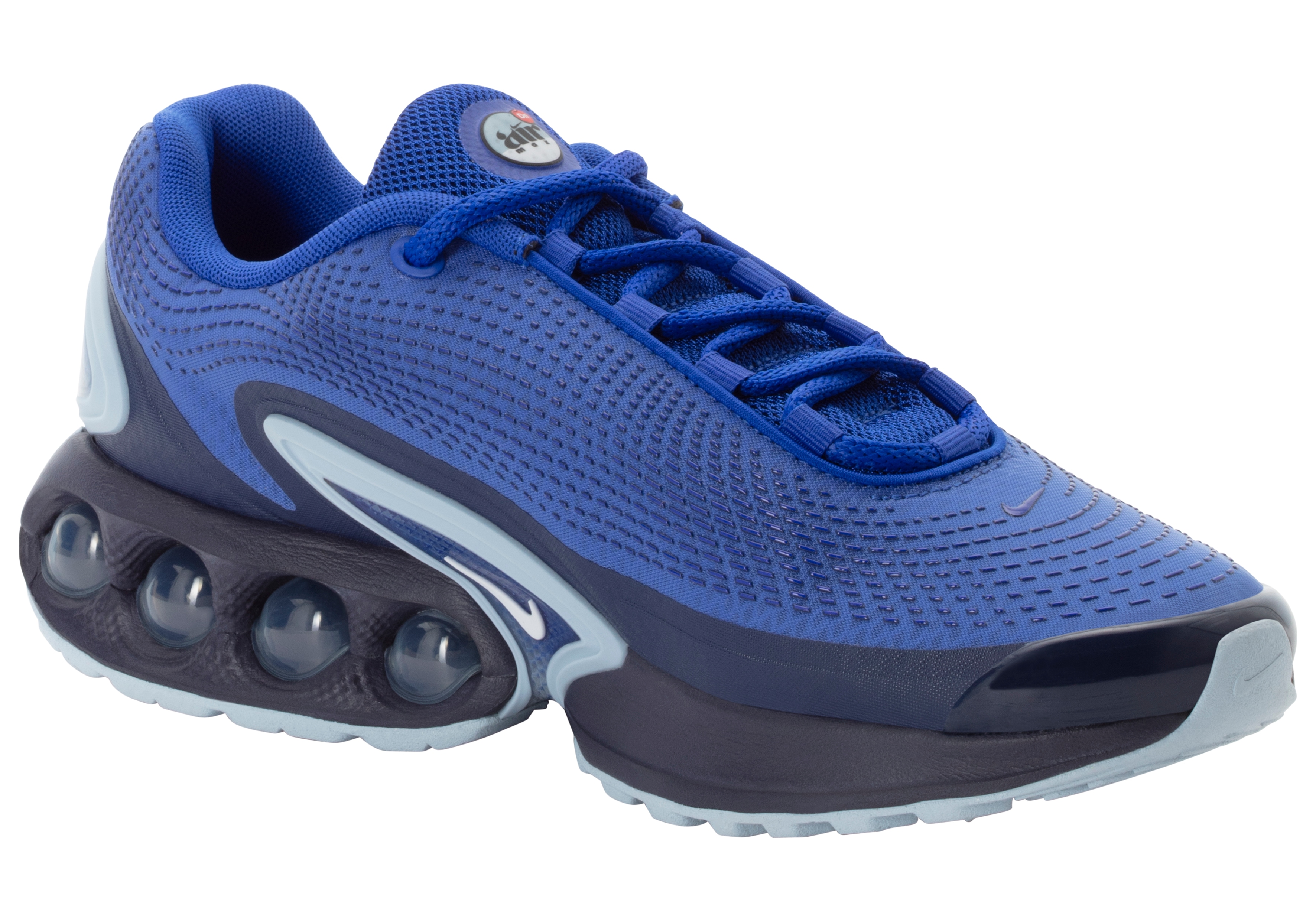 Sneaker NIKE SPORTSWEAR "Nike Air Max Dn", Herren, Gr. 45 (11), hyper blau, weiß, midnight navy, Synthetik, Textil, Schuhe Sneaker