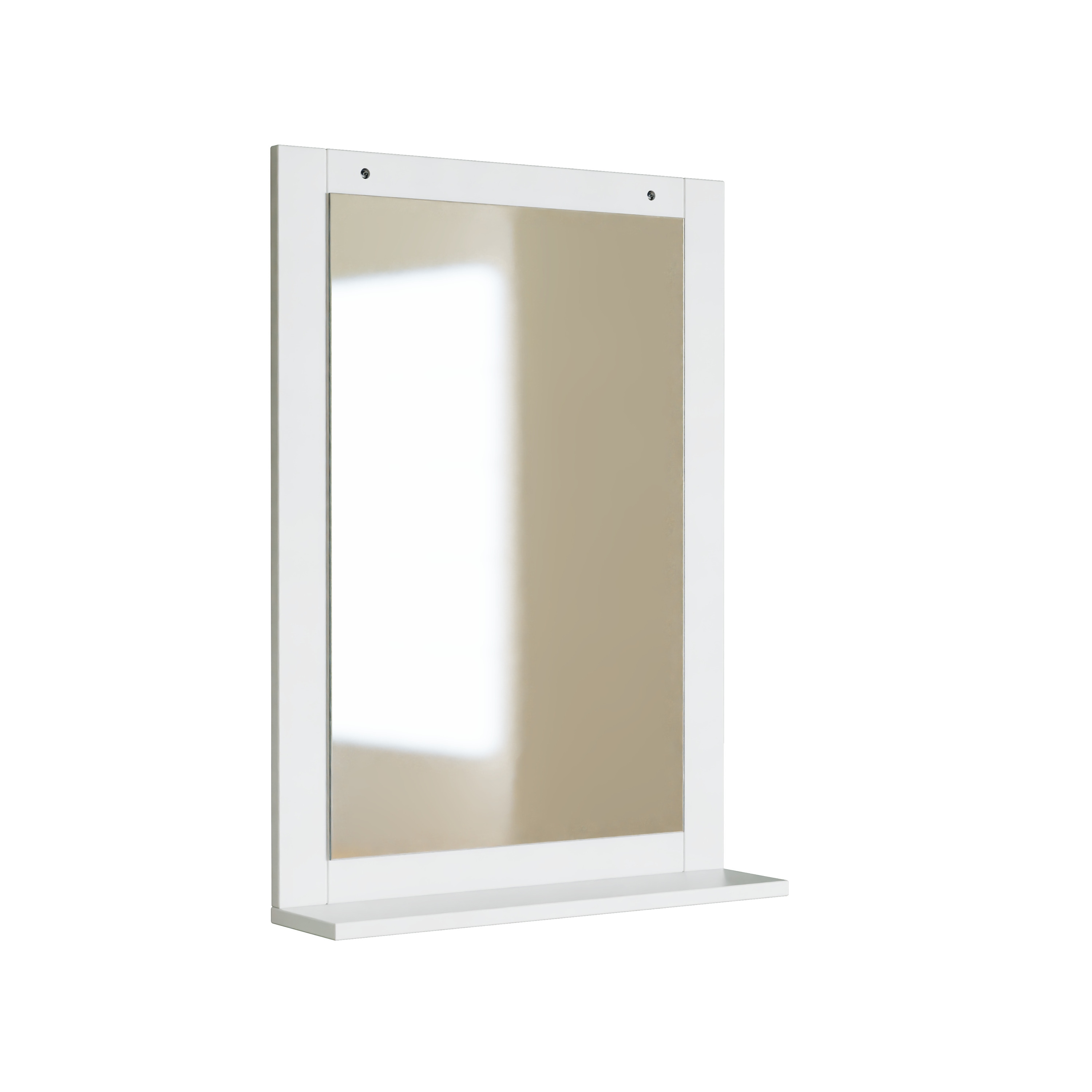 Badspiegel VCM "Holz Badspiegel Wandspiegel Hängespiegel Flonali", weiß, B:50cm T:12cm, Spiegel, Badspiegel