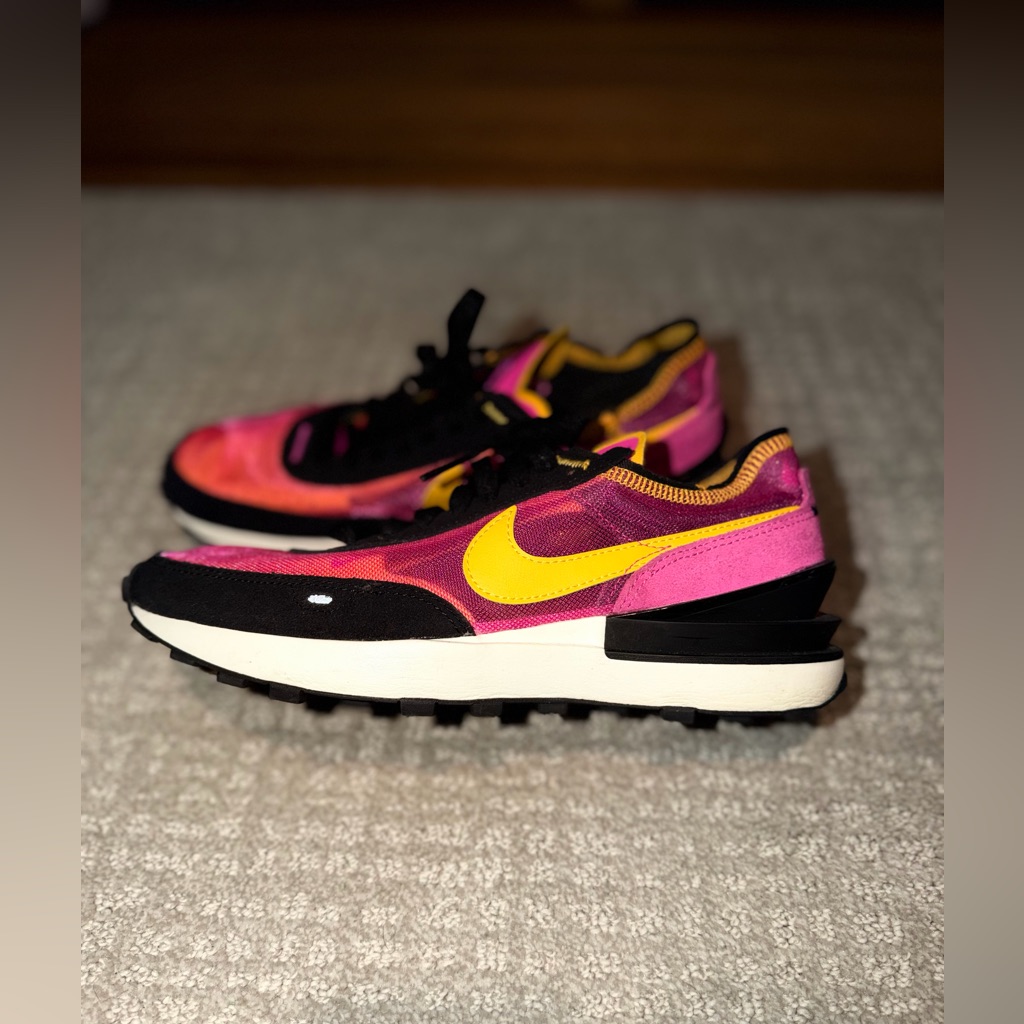 Nike Shoes | Women / Men / Kids Nike “Waffle One Active Fuchsia” Sneakers | Color: Pink/Yellow | Size: 8.5
