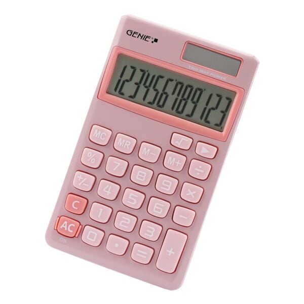 GENIE Tischrechner »212 B« rosa, 7x0.9x11.8 cm Image