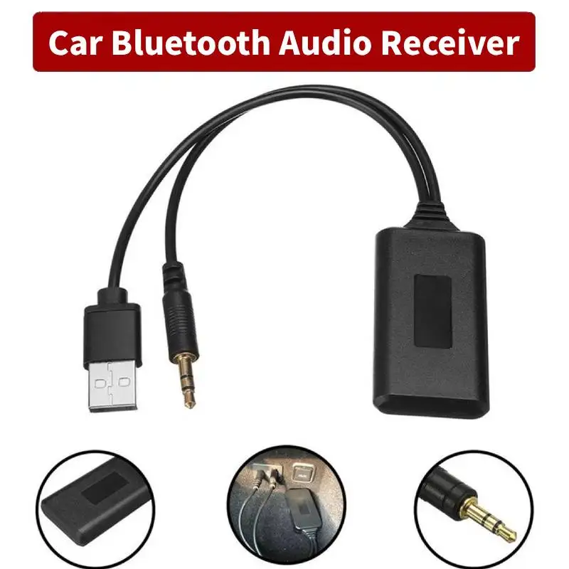 Modulo auto Adattatore audio Bluetooth Ricevitore musicale wireless Connessione Aux da 3,5 mm Supporto USB per BMW E90 E91 E92 C1F1