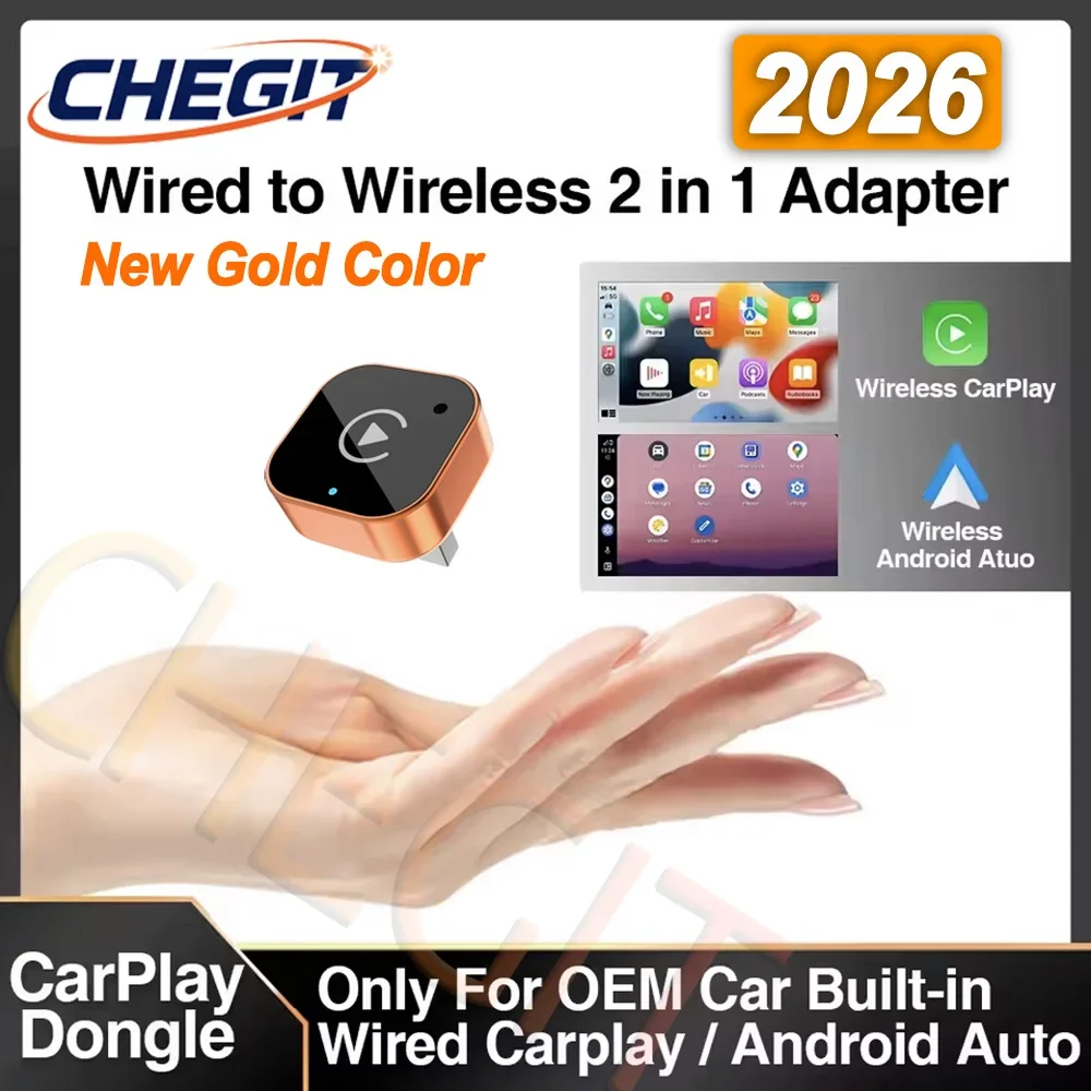 Nuovo adattatore wireless universale Wireless CarPlay Android Auto 2IN1 Smart Mini Box 5.8G WiFi connessione rapida Plug And Play