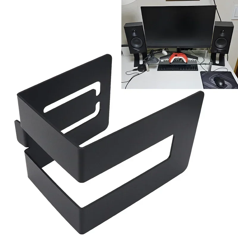 Desktop Lautsprecher Halterung Ständer Audio System Halterung Computer Lautsprecher Robuste Halter Platz Geformt Studio Monitor Lautsprecher Stehen Image