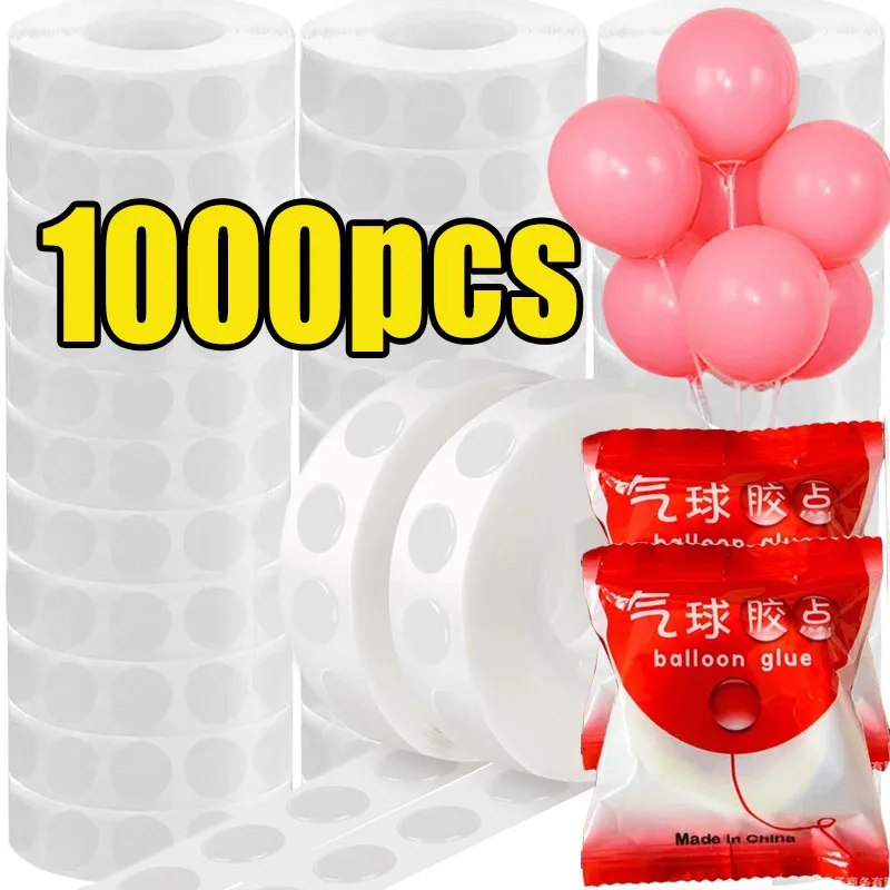 100-1000PCS Ballon Kleber Dot für Luftballons Zubehör Ballon Dot Band Geburtstag Hochzeit Party Ballon Kleber Aufkleber Luftballons stehen Image