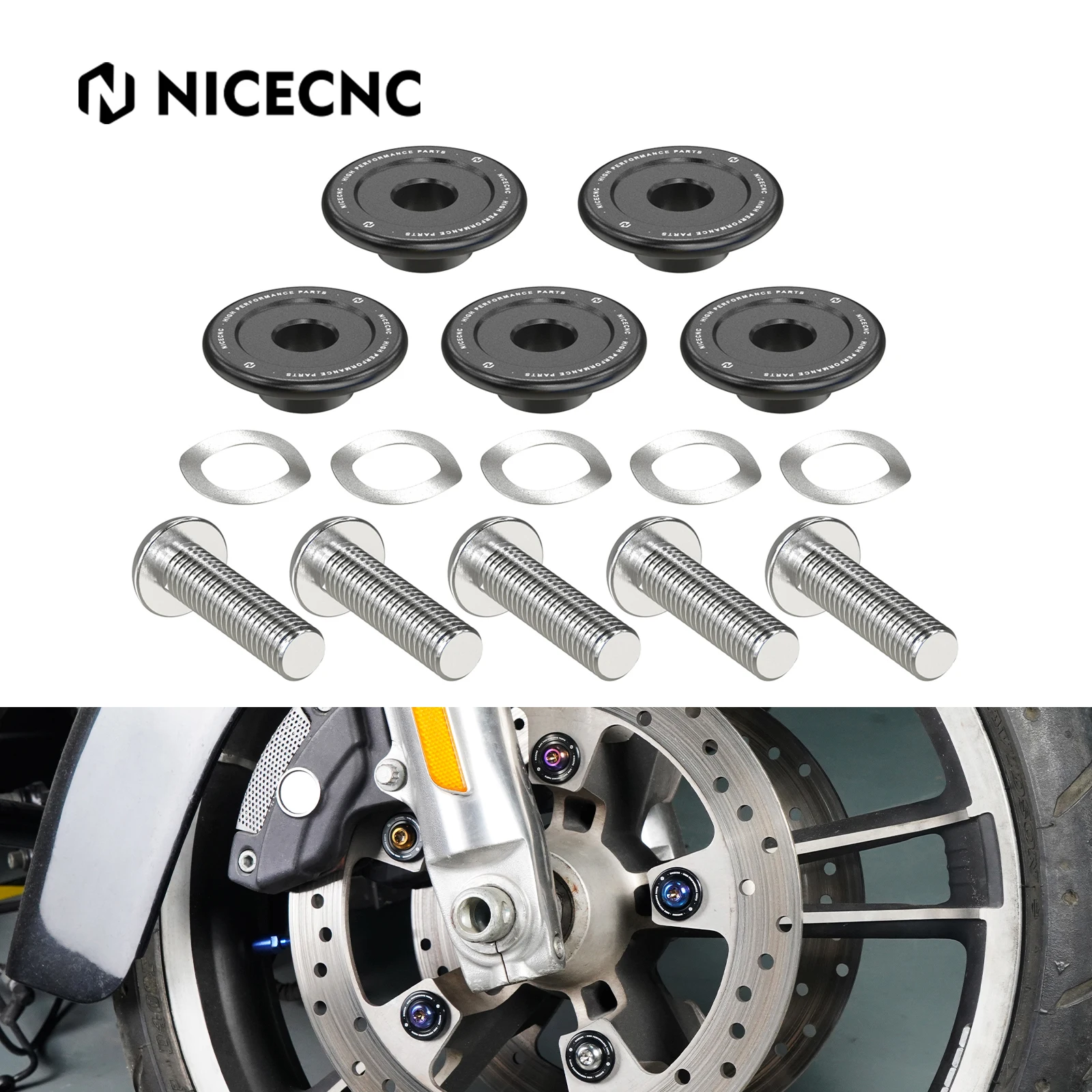 Ersetzen Sie den 41500095 Motorrad-Bremsscheibenschrauben-Kit für Harley Touring ab 2009 FLHR FLHRXS FLHX FLHXSE FLTRX FLTRXS FLHTK Image