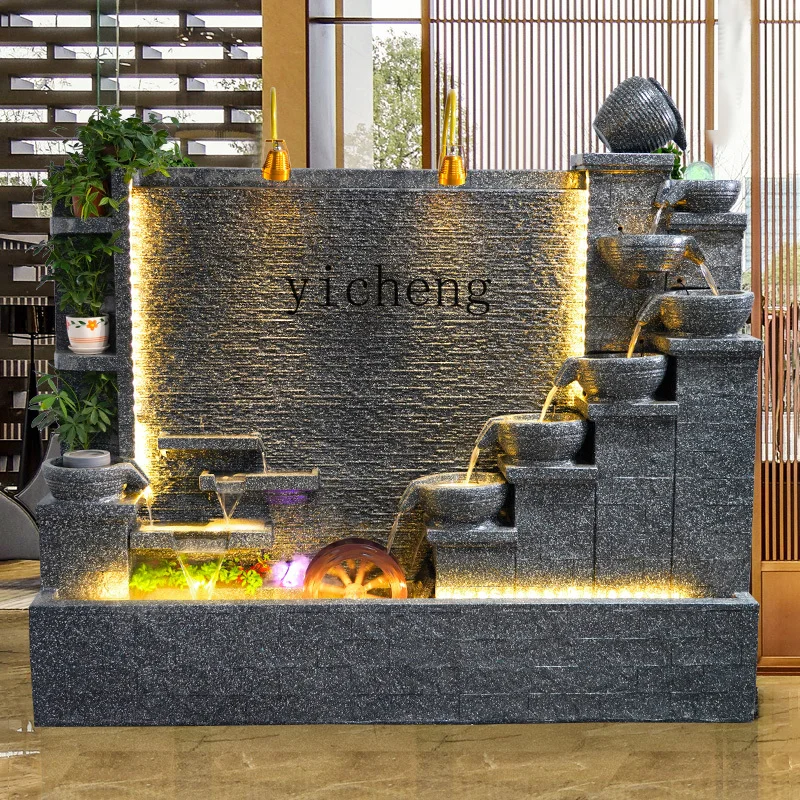 ZYY Wasservorhang-Wandschirm, fließendes Wasser, Ornament, Villa, Innenhof, Büro, Landschaftsbau, Dekoration Image