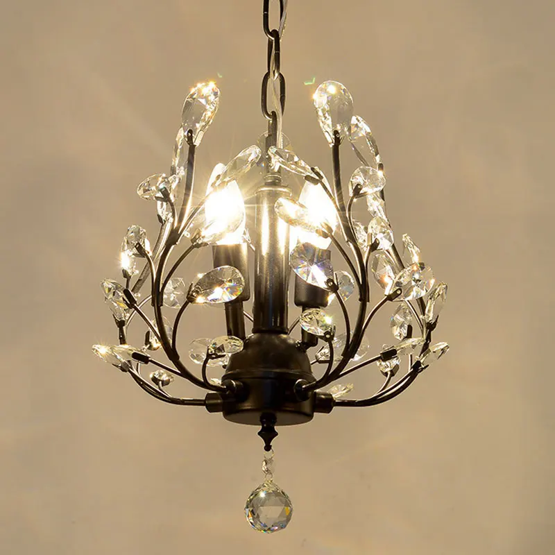 Amerikanischen Kristall Kronleuchter Kreative Persönlichkeit Wohnzimmer Lampe Moderne Einfache Schlafzimmer Restaurant Nordic Kerze E14 Kronleuchter