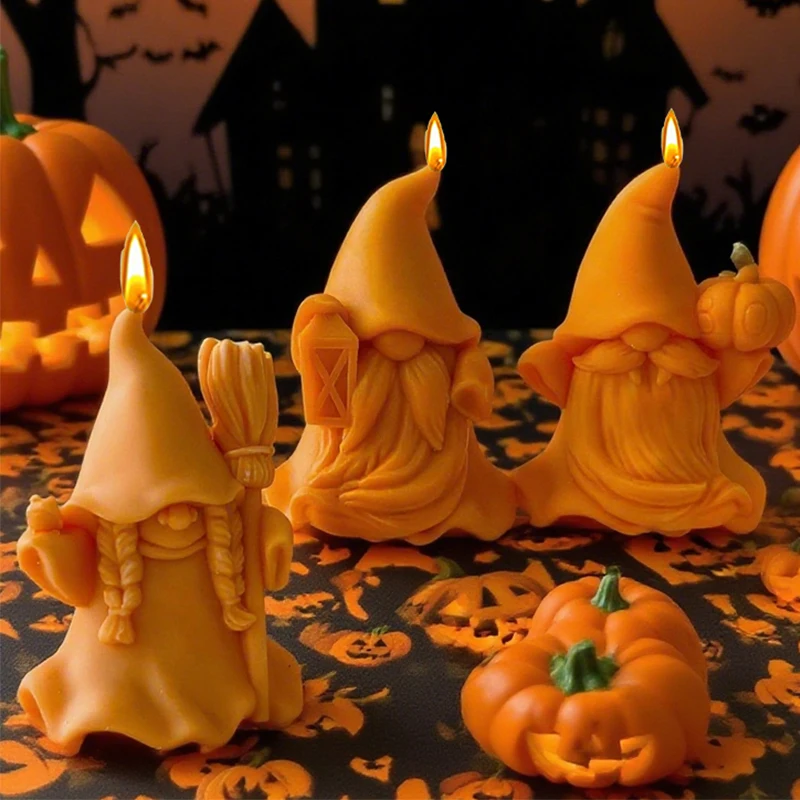 1 Stück, Halloween-Zwerg-Serie, Silikonform, Heimdekoration, Ornament, DIY, duftende Kerzenform, Gips, handgemachte Seife oder Image