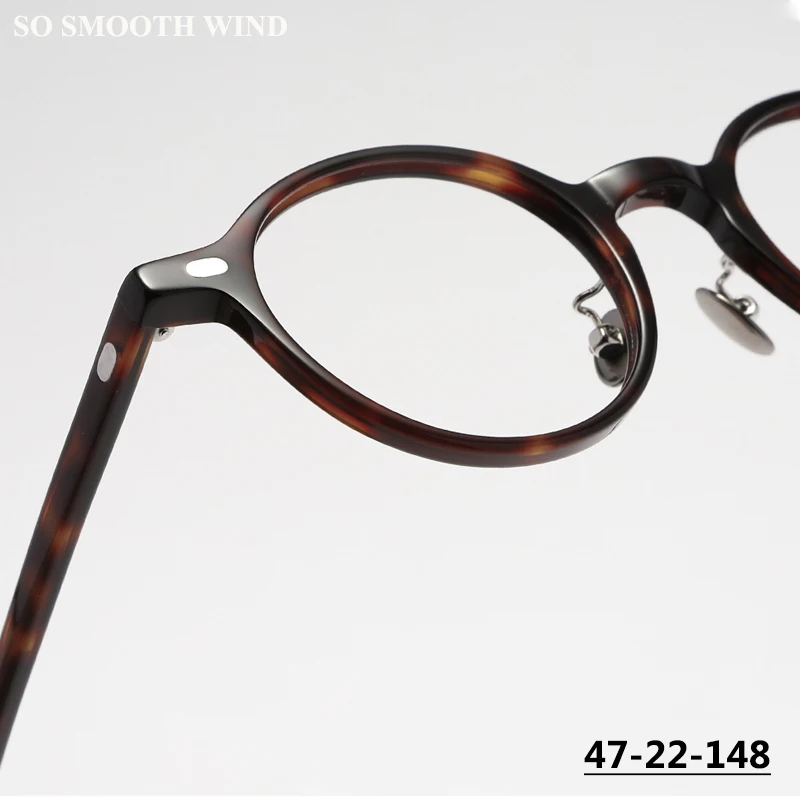 Handgemachte Runde Acetat Brille Rahmen Männer Frauen Vintage Designer Marke Brillen Vintage Kreis Brille Make-Up Brillen Gafas