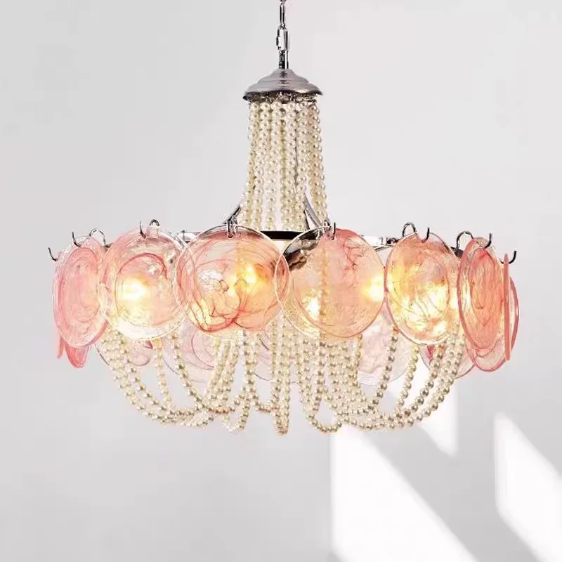 Moderner luxuriöser runder Glas-Kronleuchter für Wohnzimmer, Esszimmer, Schlafzimmer, Küche, Hängelampen, Innenbeleuchtung, Hängeleuchte