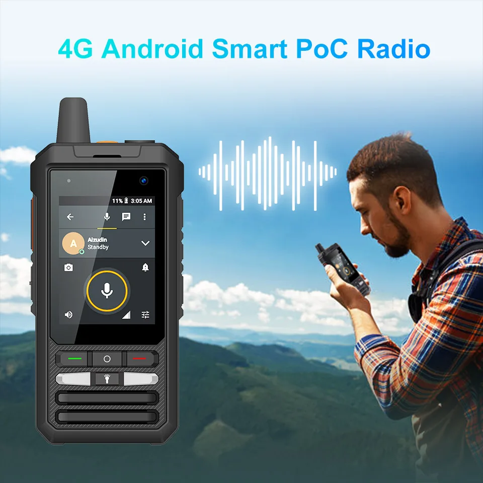 UNIWA F80S Walkie Talkie Smartphone Android 10 Mobiltelefon Mehrsprachiger 2,4-Zoll-Touchscreen Abnehmbarer 4000-mAh-Akku Image