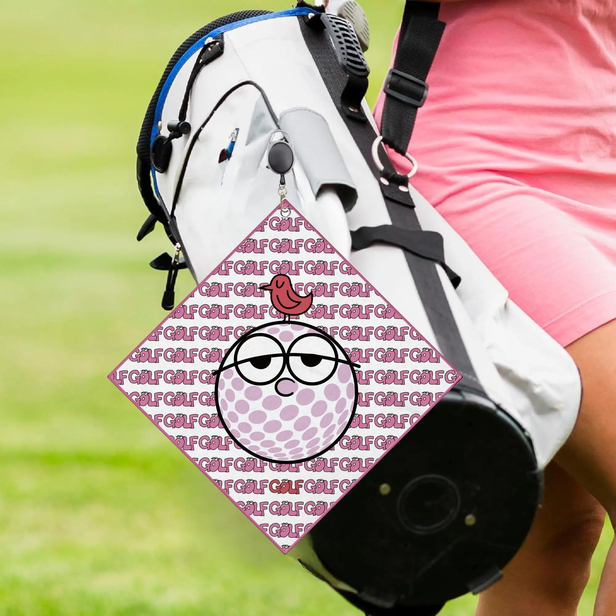 Premium-Golfhandtuch im neuen Stil, doppelseitiger Druck, Golfzubehör, super saugfähig, schnell trocknend, für schnelle Reinigung, perfektes Golfhandtuch Image