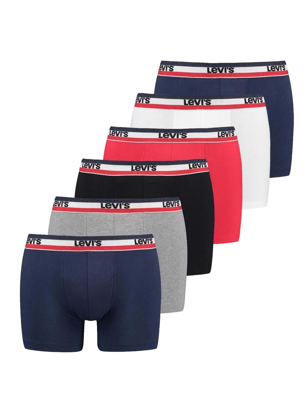 Levi's Boxershort 6er Pack Herren mehrfarbig, M Image