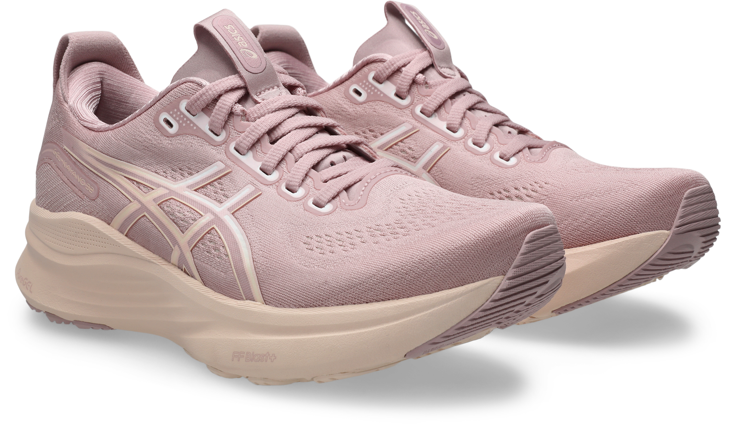 Laufschuh ASICS "GEL-KAYANO 32", Damen, Gr. 37,5, morganite, pearl pink, Synthetik, Schuhe Laufschuh, für mehr Stabilität