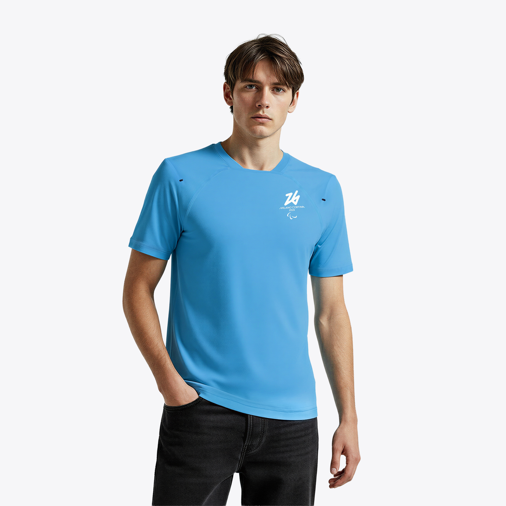 "Milano Cortina 2026 Paralympics Tech T-Shirt – Blau" Image