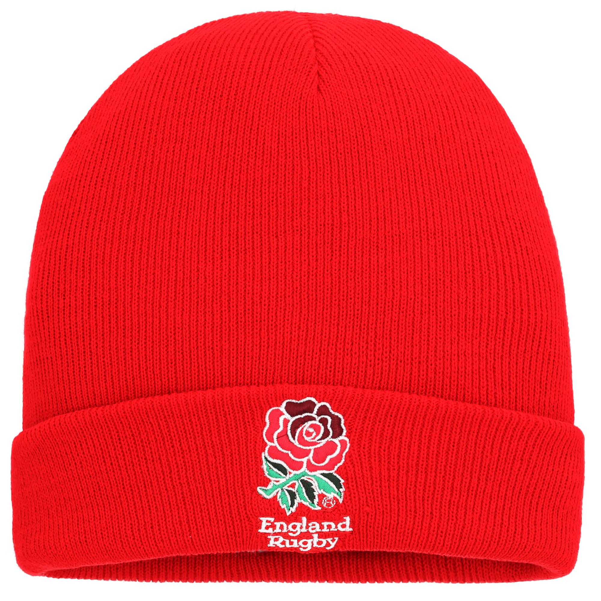 England Rugby Core Mütze mit Umschlag für Kinder und Jugendliche – Rot