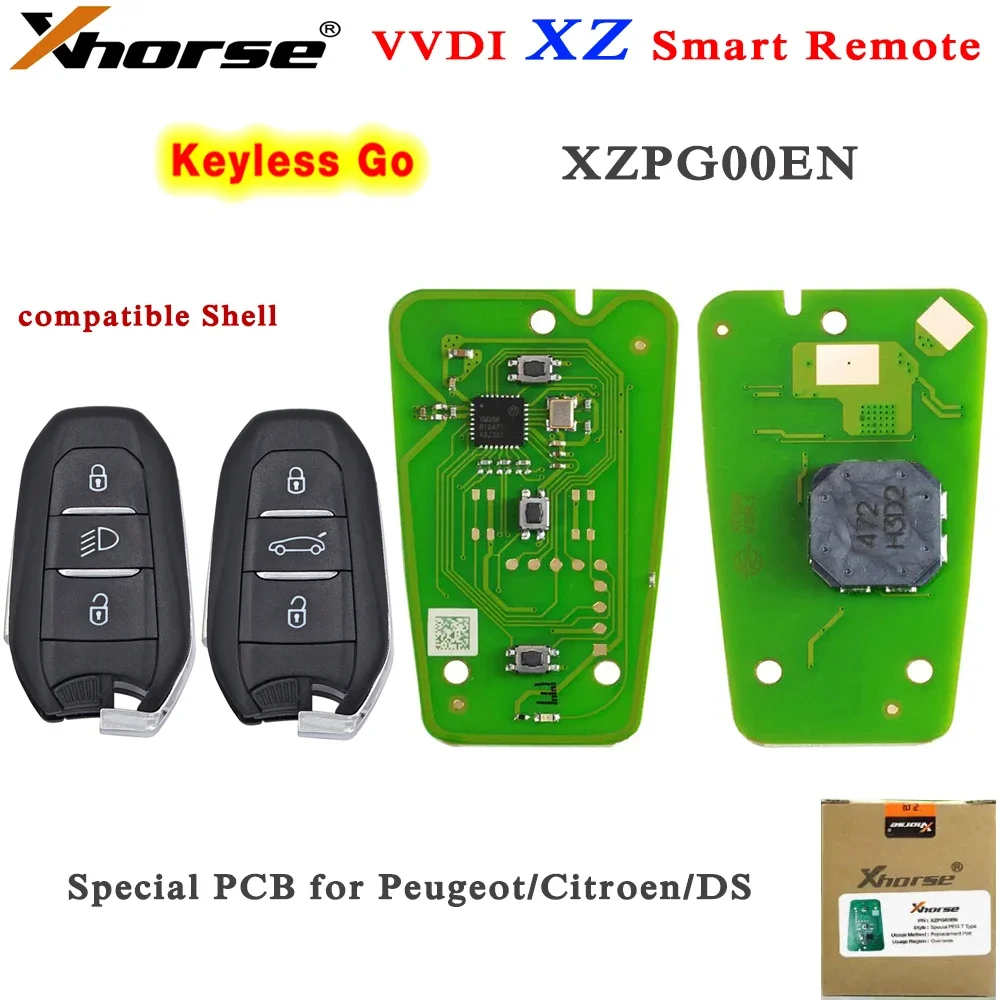 Xhorse XZPG00EN clavier de voiture intelligent spécial avec 3 boutons pour voitures Peugeot Citroen DS