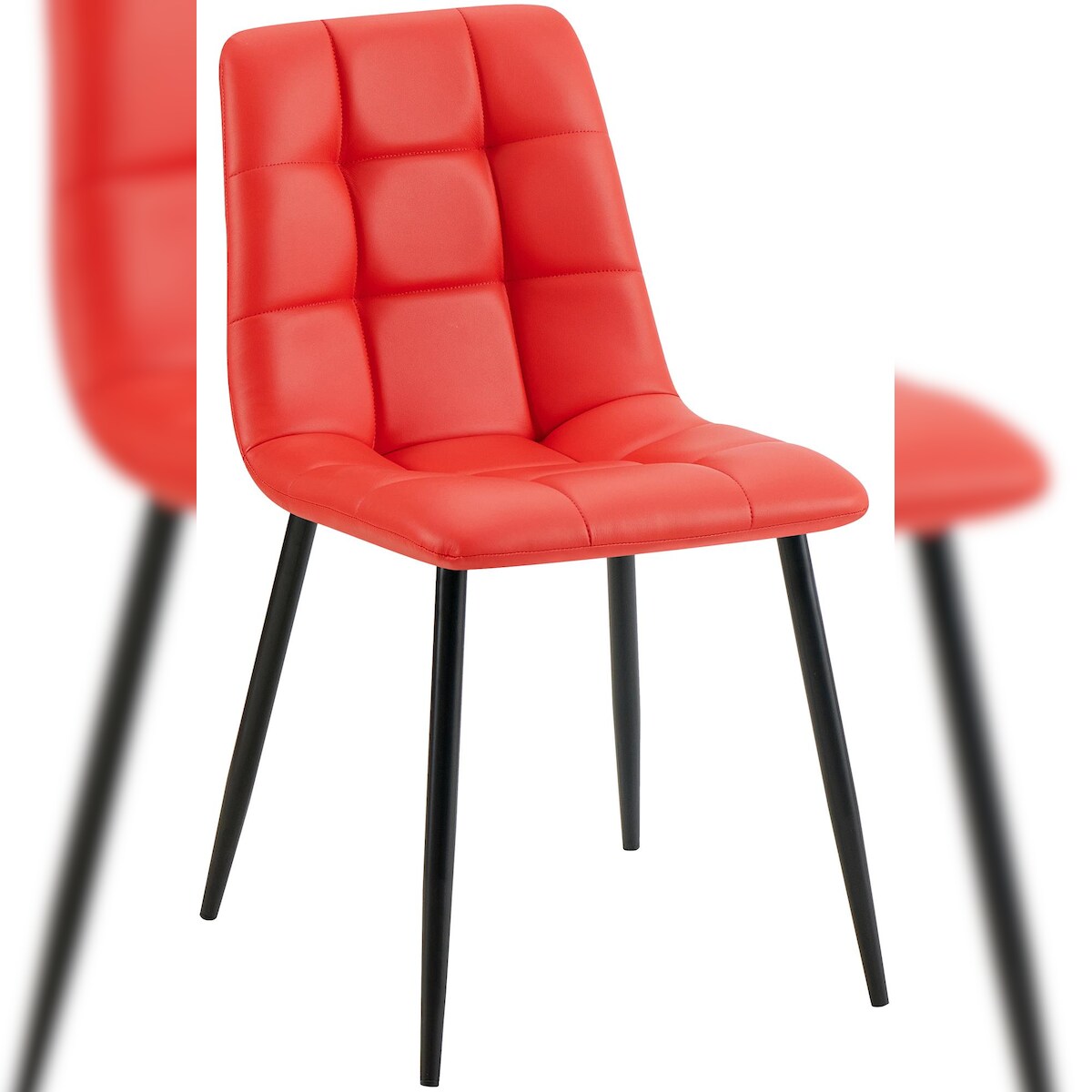 Proregal CHEFGASTRO Esszimmerstuhl SAO PAULO Kunstleder HxBxT 84x45x55cm Kunstleder Rot Küchenstuhl Image