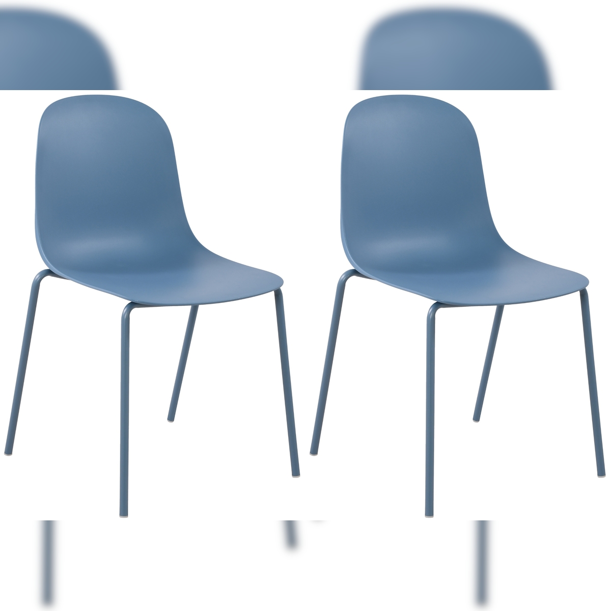 Proregal CHEFGASTRO 2er-Set Esszimmerstuhl TUCSON HxBxT 85x51x53cm Kunststoff Blau Küchenstuhl Image