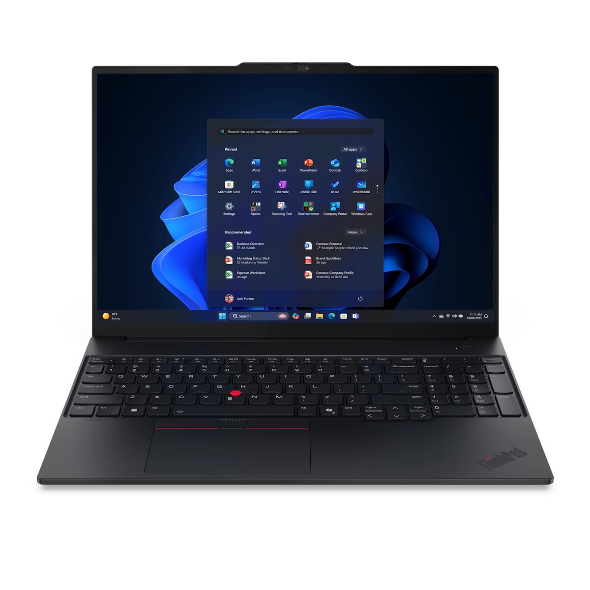 Lenovo ThinkPad E16 G3 (Black, 16" WUXGA, Intel® Core™ Ultra 5 225U, 64 GB RAM, 1 TB SSD) mit Windows 11 Pro & Office 2024 Pro Image