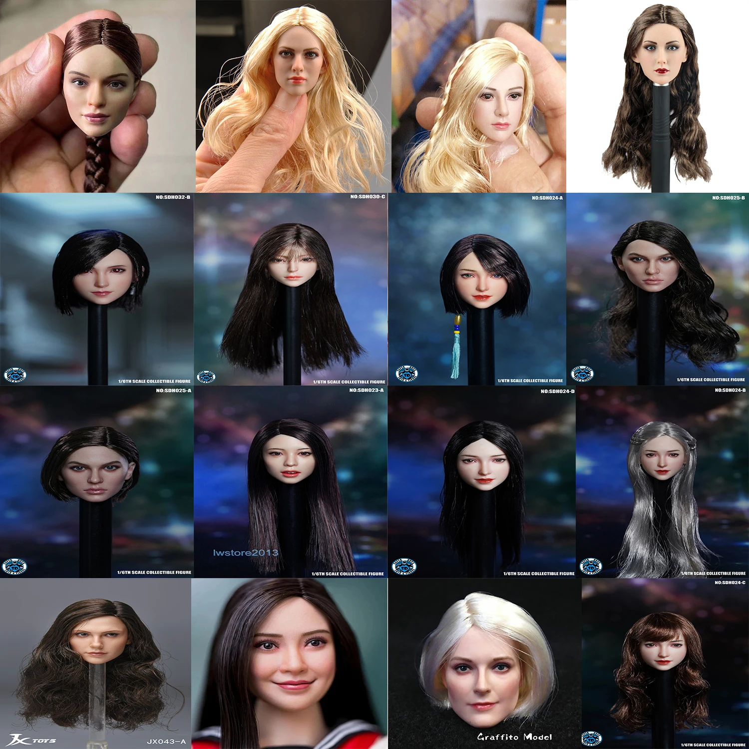 SD Serie 1/6 American Female Solider KT004 VCF-2052 FX10 Head Sculpt Carving Fit 12" TBL Body Action Figure Auf Lager Image