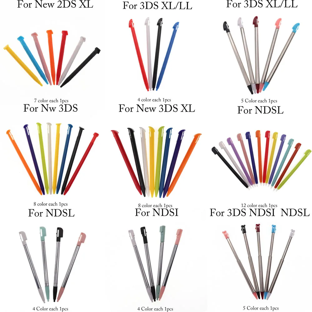 Kunststoff & Metall Touchscreen Stylus Stift Spiel Konsole Stift Für Nintend 3DS 2DS XL LL für Neue 3DS LL XL für NDSi Spiel Zubehör