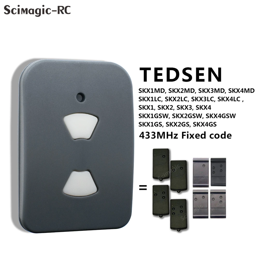 TEDSEN SKX1MD SKX2MD SKX3MD SKX4MD SKX1GS SKX2GSW SKX4GSW Garagentor-Fernbedienung 433,92 MHz Festcode-Klon Image