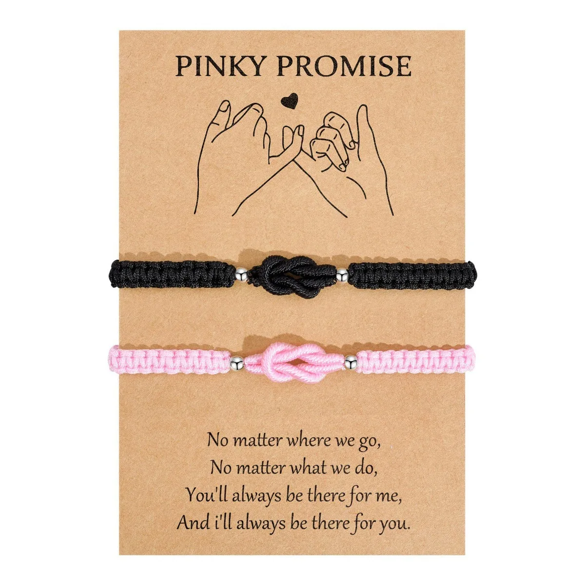 Pinky Promise Forever Love Knot-Armbänder, passendes Paar-Armband, Jahrestag, Valentinstag, Geschenke für Freund, Freundin Image
