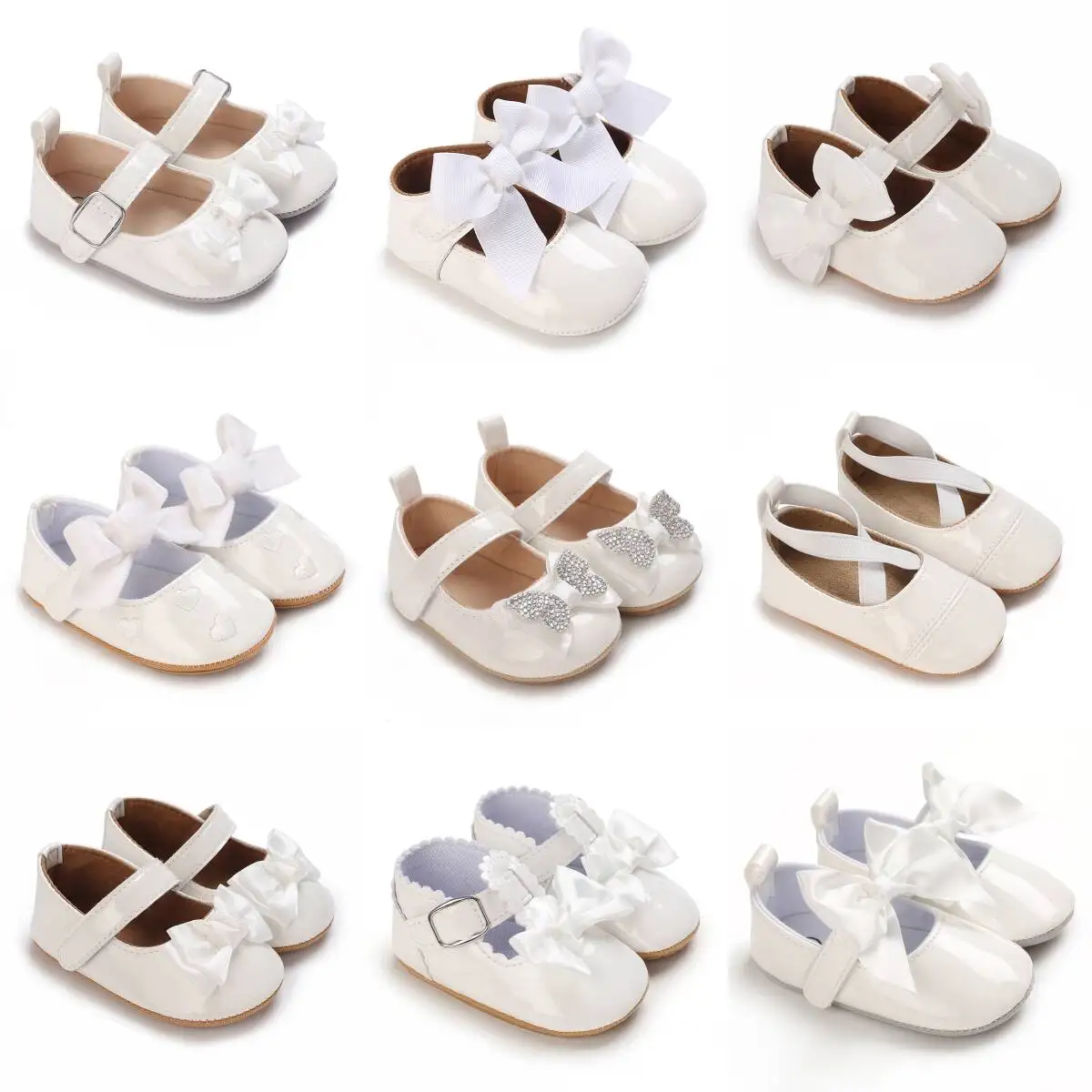 Kinderschuhe für Babys, Mädchen, rutschfeste Schuhe mit weichen Sohlen, für Kleinkinder, PramLace Prewalker-Sneaker, Schuhe für die Taufe