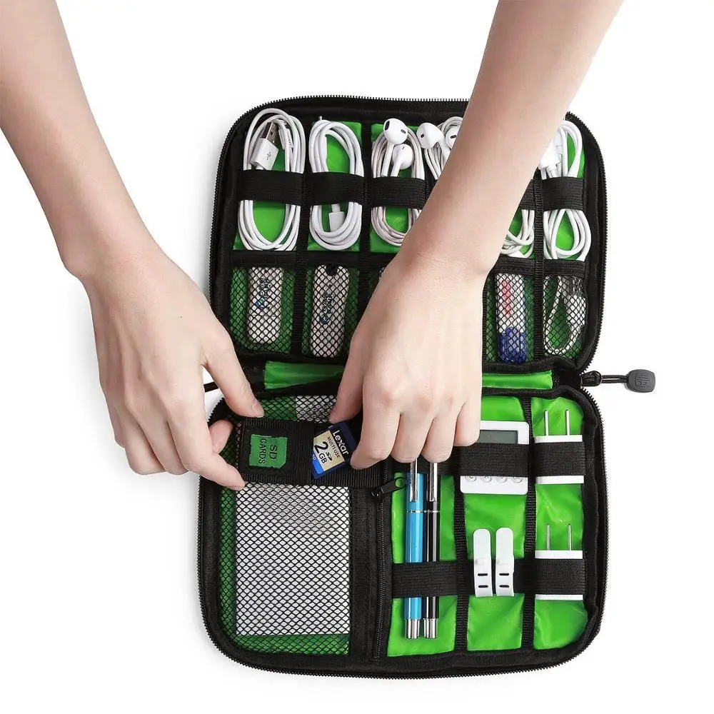 UTHAI T47 HDD Kabel Aufbewahrungstasche Reise Mobile Festplatte U Disk Organisation Paket Kopfhörer SSD Ladegerät Tragbare Aufbewahrungsbox Image