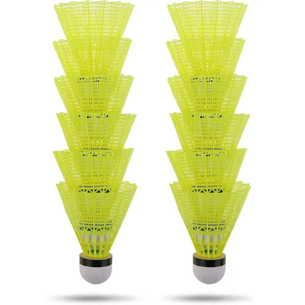 Neue Badminton-Federbälle aus Kunststoff, stabil, langlebig, Nylon, Badminton-Trainingsbälle für drinnen und draußen Image