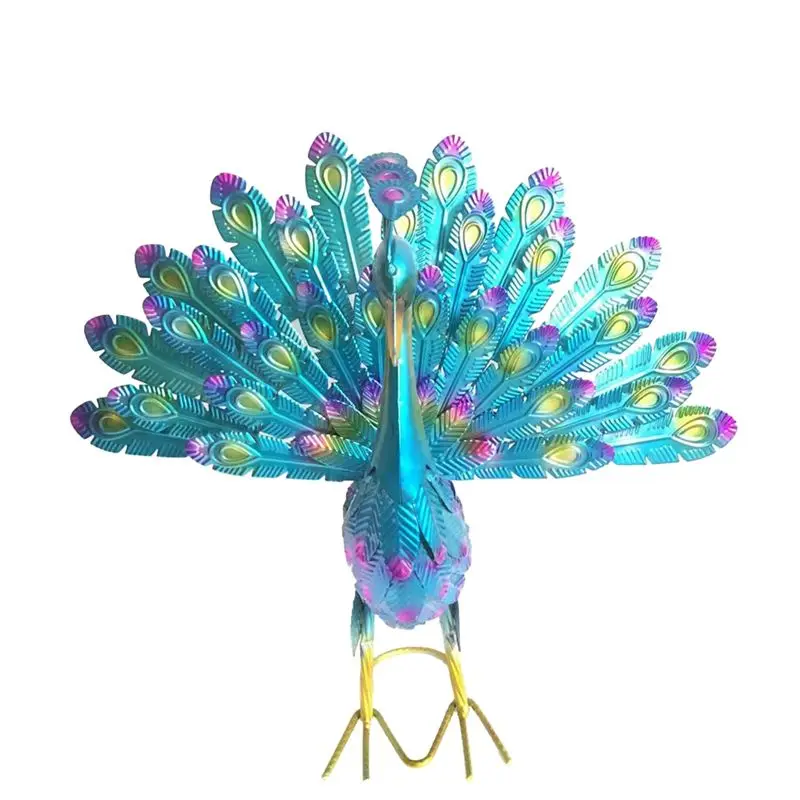 BAAU Outdoor Metall Pfau Statue Ornament DIY Pfau Kunst Handwerk Garten Dekoration Statue Langlebig Einfach Zu Bedienen Image
