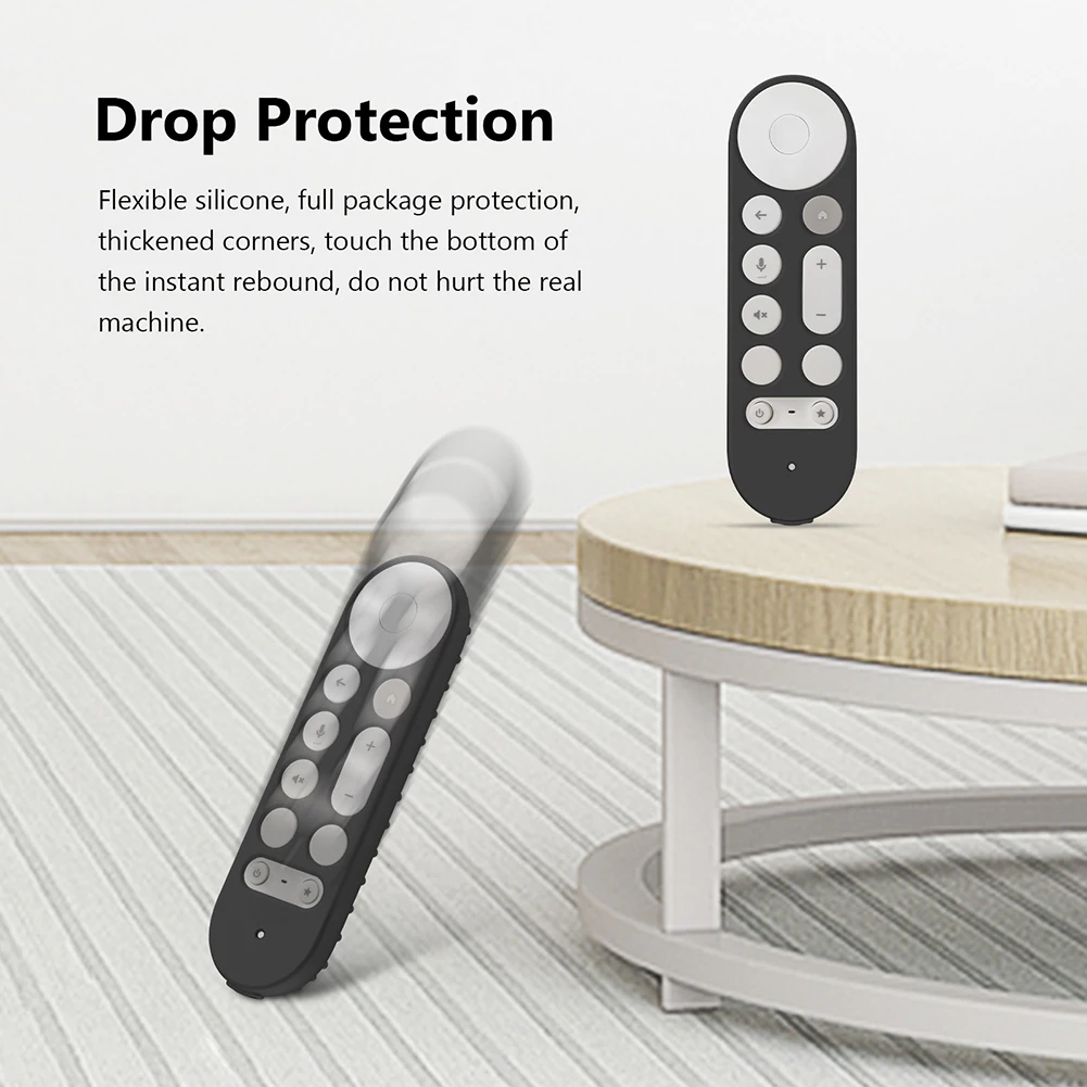 Silikon-Fernbedienungshülle, rutschfeste TV-Fernbedienungshülle, stoßfeste Fernbedienungs-Schutzhülle für Google TV Streamer 4K Voice Remote Image