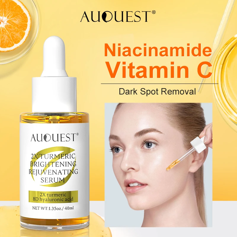 Niacinamid Gesichtsserum Vitamin C Whitening Dark Spot Remover Serum Hyaluronsäure Feuchtigkeitsspendende Essenz Gesichtspflege 40 ml Image